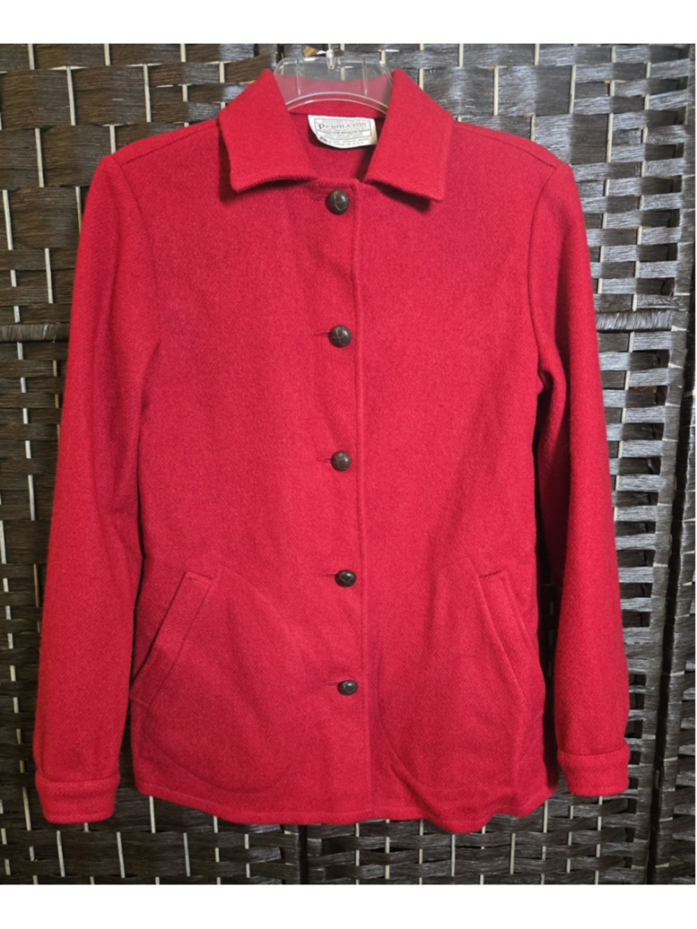 Vintage 60s Pendleton 100% Virgin Wool Jacket Red Women's Small S Shacket